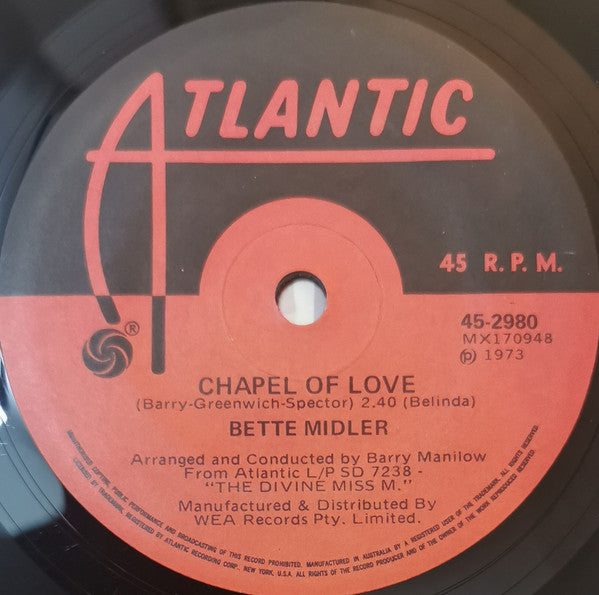 Bette Midler : Friends (7")