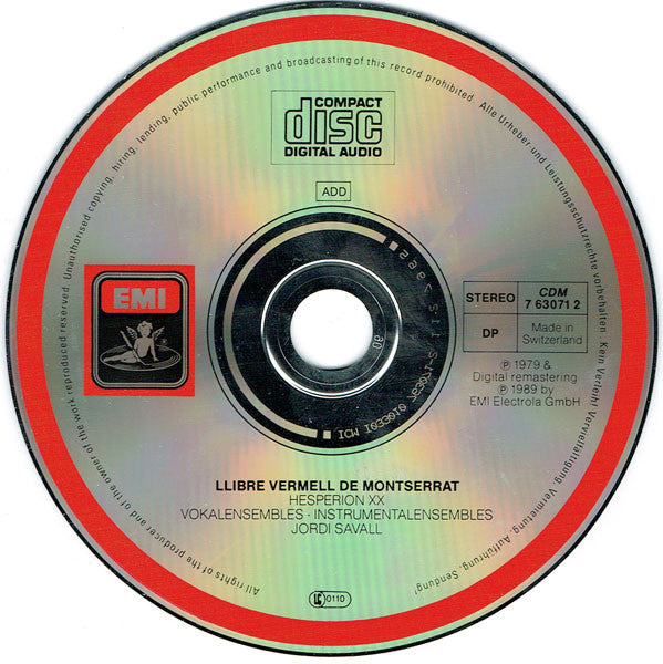 Hespèrion XX : Llibre Vermell De Montserrat (CD, Album, RE, RM)