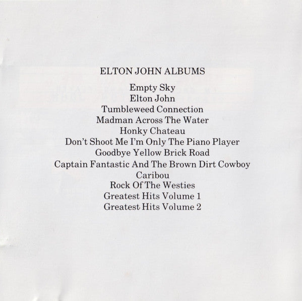 Elton John : Don't Shoot Me I'm Only The Piano Player (CD, Album, RE)