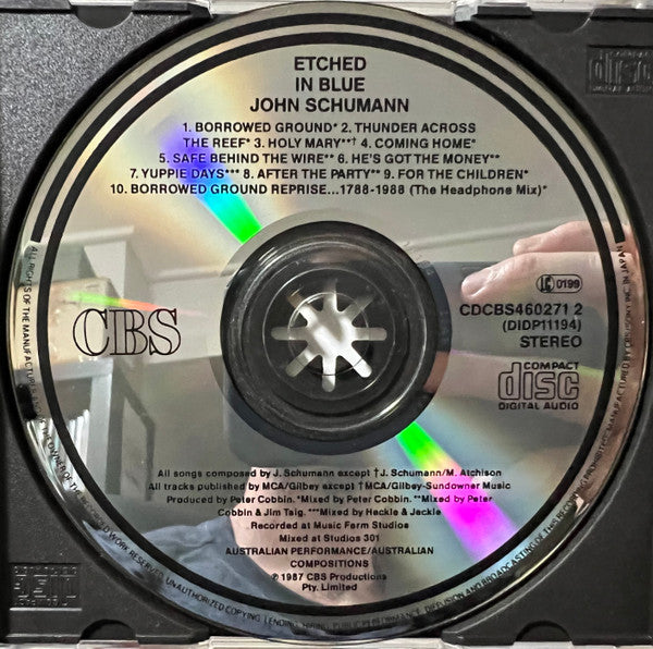 John Schumann : Etched In Blue (CD, Album)