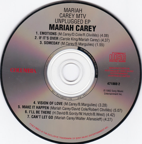 Mariah Carey : MTV Unplugged EP (CD, EP, RE)
