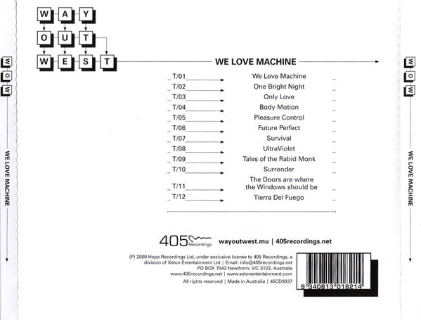 Way Out West : We Love Machine (CD, Album)
