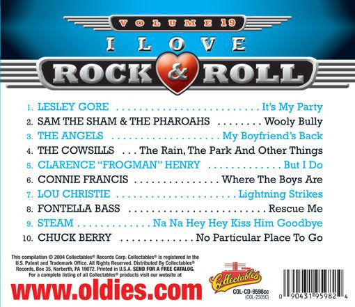 Various : I Love Rock & Roll (Volume 19) (CD)