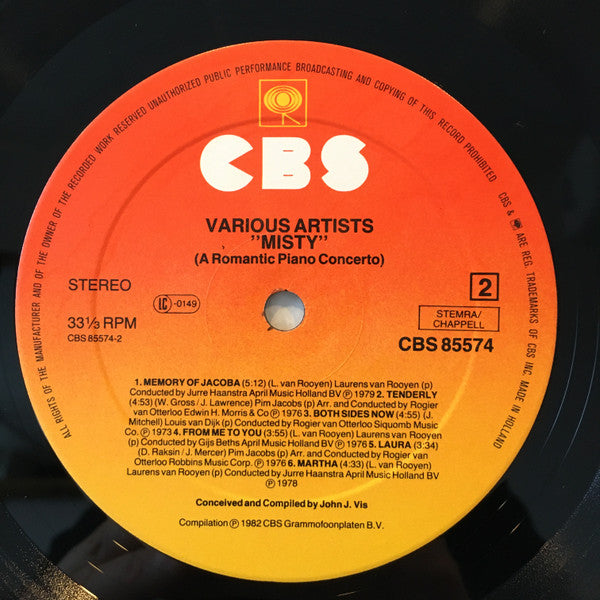 Various : Misty A Romantic Piano Concerto (LP, Comp)