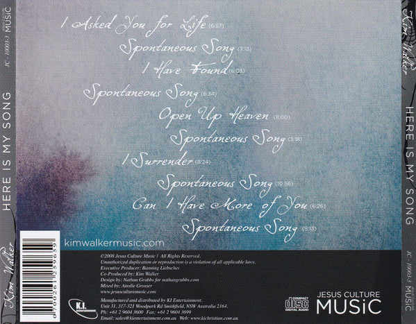 Kim Walker (2) : Here Is My Song (CD, Album)