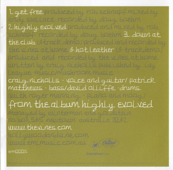 The Vines : Get Free (CD, Single, RE)