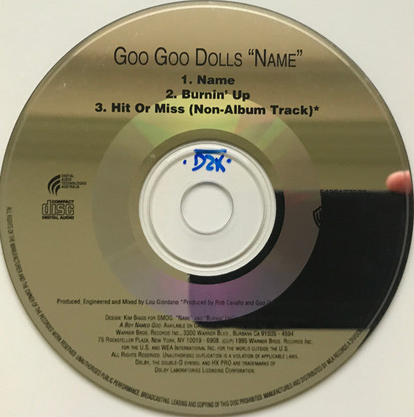 Goo Goo Dolls : Name (CD, Single)