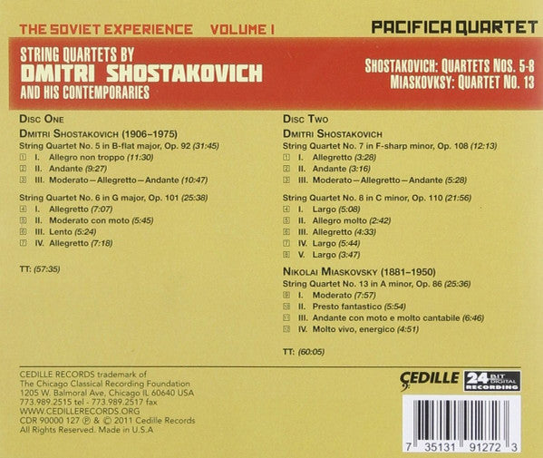 Dmitri Shostakovich, Pacifica Quartet, Nikolai Myaskovsky : Shostakovich and Contemporaries, Volume I (2xCD)