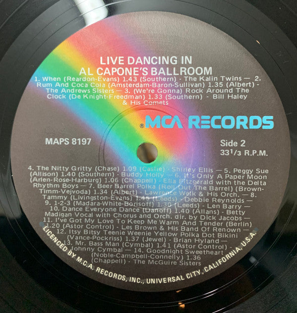 Various : Live Dancing In Al Capone's Ballroom (LP, Comp)
