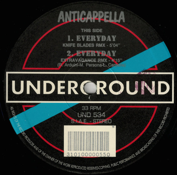 Anticappella : Everyday (Remixes) (12")