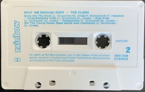 The Clash : Give 'Em Enough Rope (Cass, Album)