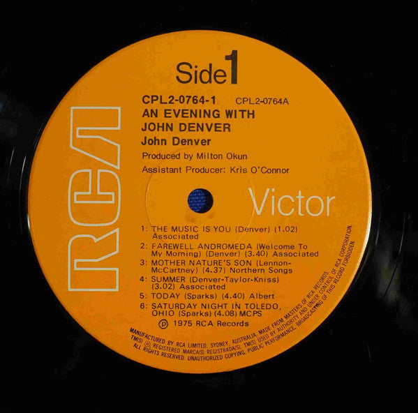 John Denver : An Evening With John Denver (2xLP, Album, Gat)