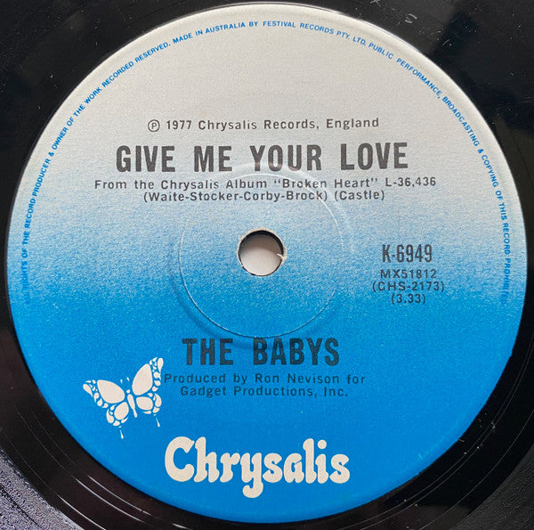 The Babys : Isn't It Time (7", Single)