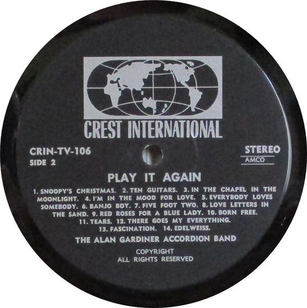 The Allan Gardiner Accordion Band : Play It Again (LP, Album)