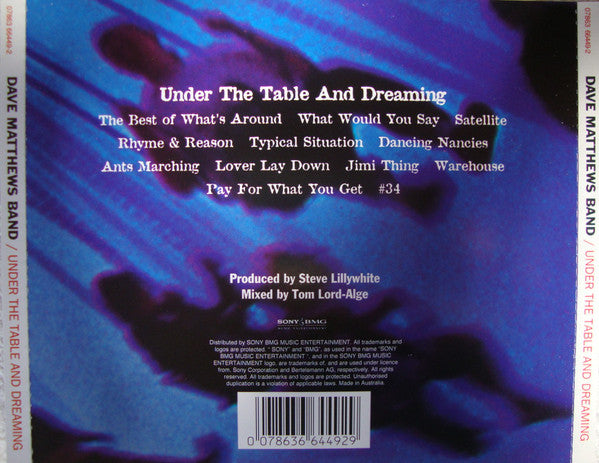 Dave Matthews Band : Under The Table And Dreaming (CD, Album, RE)
