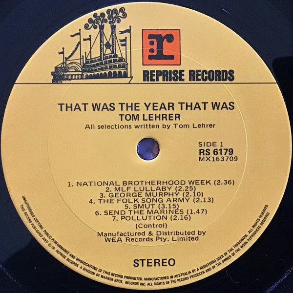 Tom Lehrer : That Was The Year That Was (LP, RE, RP)