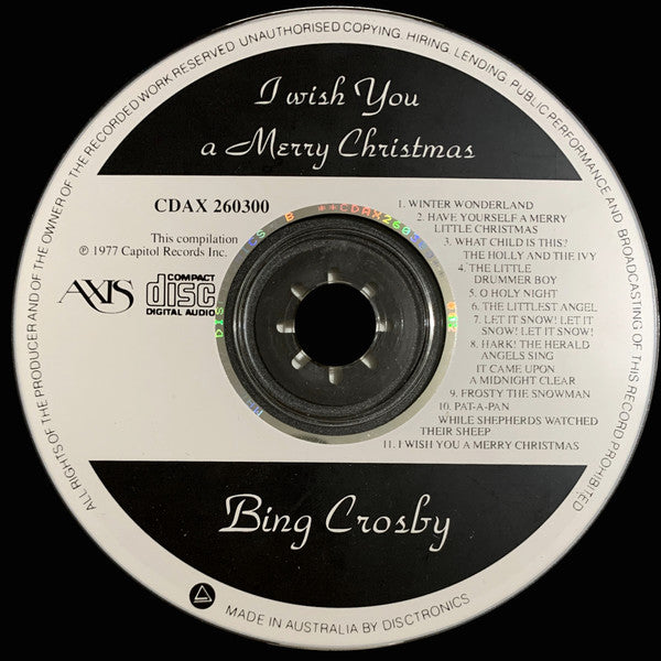 Bing Crosby : I Wish You A Merry Christmas (CD, Album, RE)