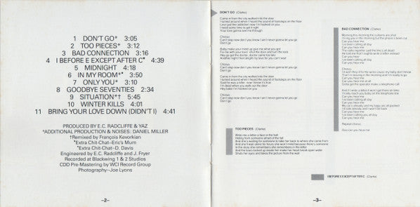 Yazoo : Upstairs At Eric's (CD, Album, RE, SRC)