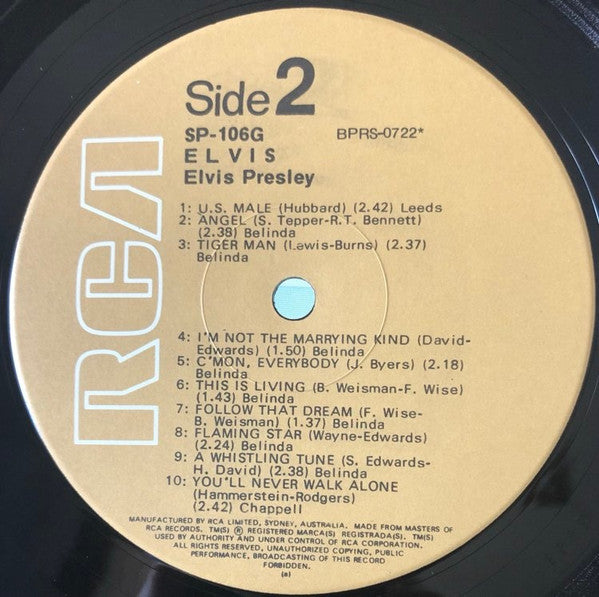 Elvis Presley : Elvis (LP, Comp, Gat)