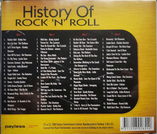 Various : History of Rock 'N' Roll (4xCD, Comp + Box)