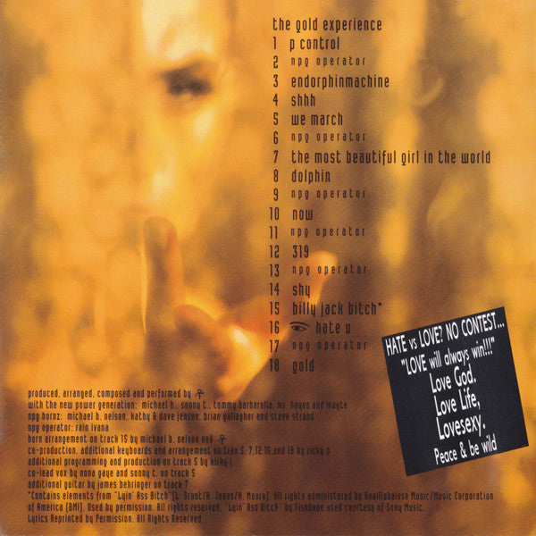 The Artist (Formerly Known As Prince) : The Gold Experience (CD, Album)