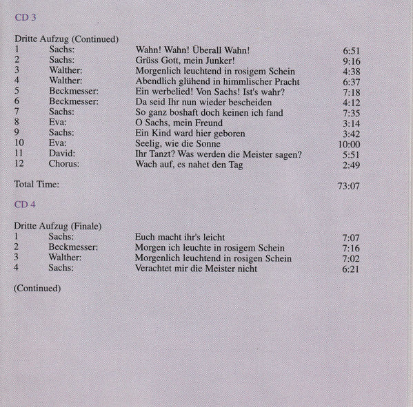 Richard Wagner, Hans Hermann Nissen, Maria Reining, Henk Noort, Hermann Wiedemann, Herbert Alsen, Richard Sallaba, Kerstin Thorborg, Arturo Toscanini, Wiener Philharmoniker, Wiener Staatsopernchor : Die Meistersinger Von Nürnberg, Salzburg Aug 5, 1937 & Aug 8, 1936 (Excerpts Act 3) (4xCD, Album, Mono)