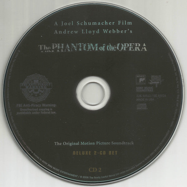 Andrew Lloyd Webber : The Phantom Of The Opera (The Original Motion Picture Soundtrack) (2xCD, Dlx)