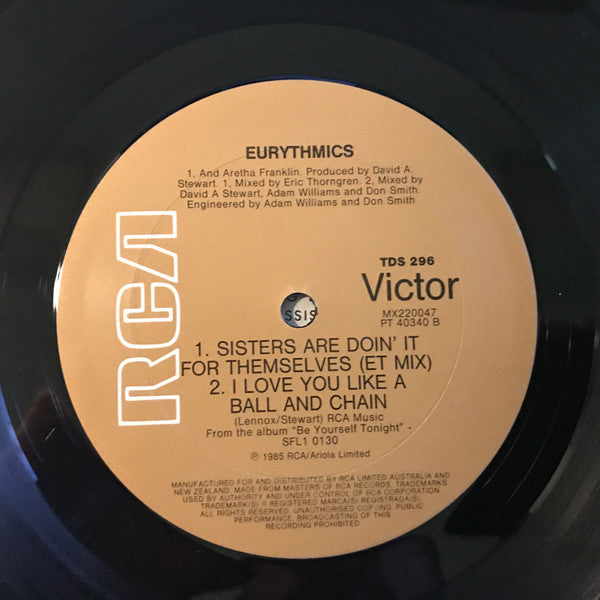 Eurythmics And Aretha Franklin : Sisters Are Doin' It For Themselves (12", Single)
