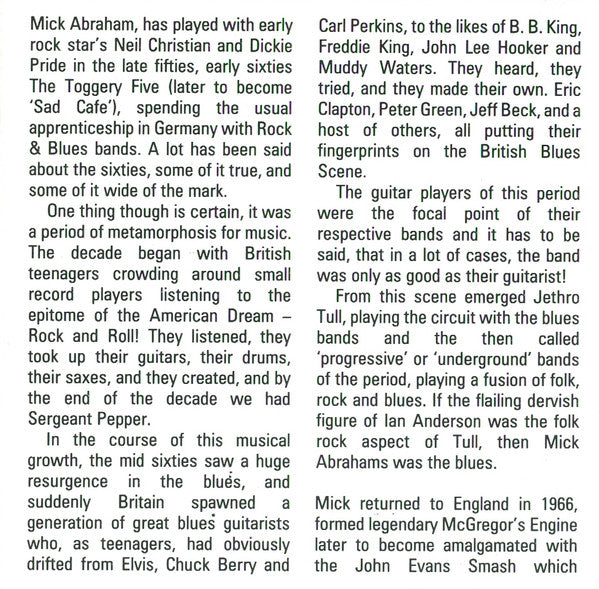 Mick Abrahams : All Said And Done (CD)