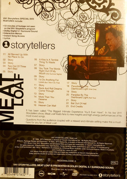 Meat Loaf : VH1 Storytellers (DVD-V, RE, PAL, Dol)