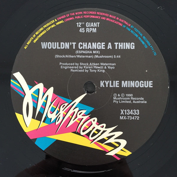 Kylie Minogue : Tears On My Pillow (12", Single, Ltd)