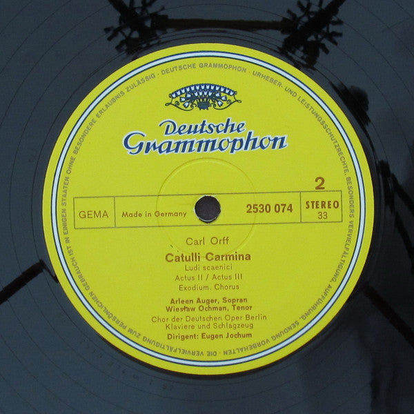 Carl Orff – Arleen Auger, Wiesław Ochman, Chor Der Deutschen Oper Berlin, Eugen Jochum : Catulli Carmina (LP, RP)