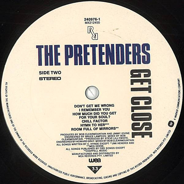 The Pretenders : Get Close (LP, Album)