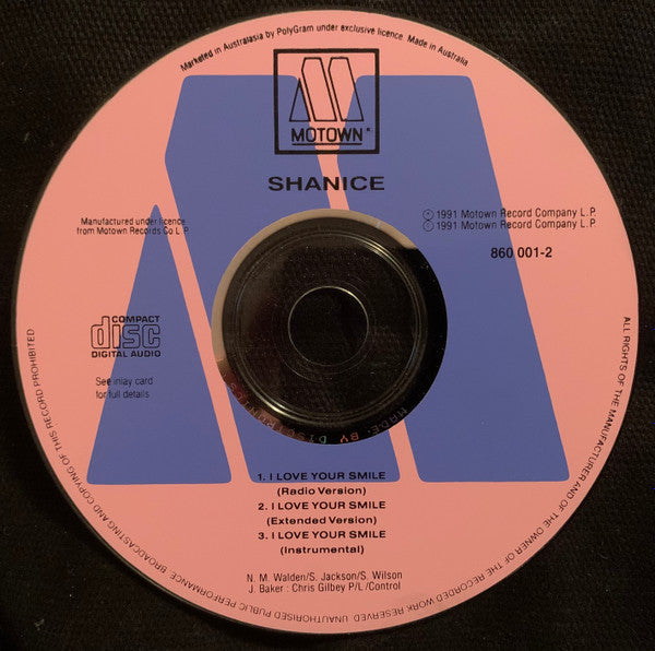 Shanice : I Love Your Smile (CD, Single, Car)