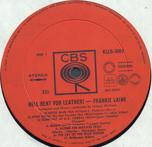 Frankie Laine : Hell Bent For Leather! (LP, Album)
