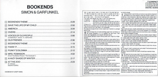 Simon & Garfunkel : Bookends (CD, Album, RE)