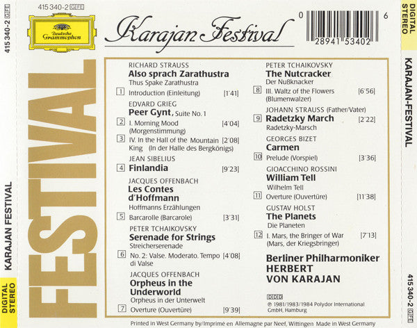 Various : Karajan Festival (CD, Comp)