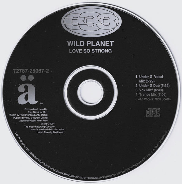 Wild Planet (2) : Love So Strong (CD, Maxi)