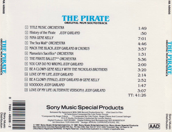Judy Garland, Gene Kelly , Songs By Cole Porter : The Pirate - Original MGM Soundtrack (CD, Album, RE, RM)