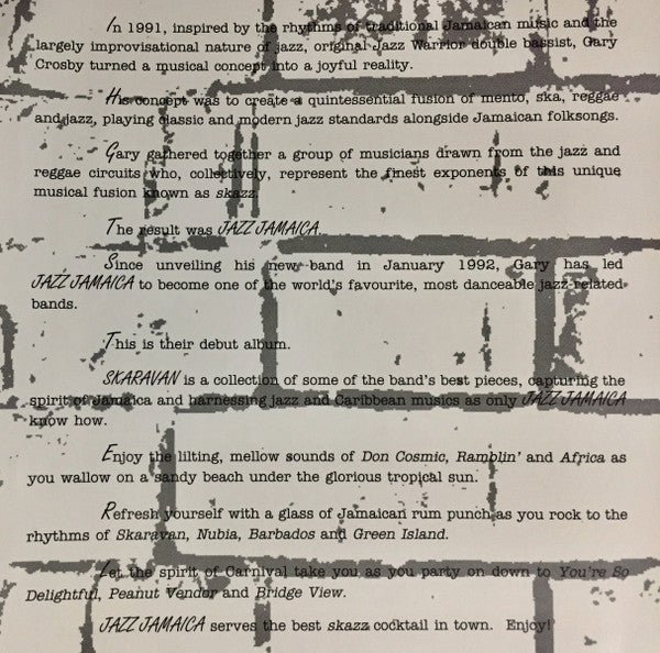 Jazz Jamaica : Skaravan (CD, Album, RE)