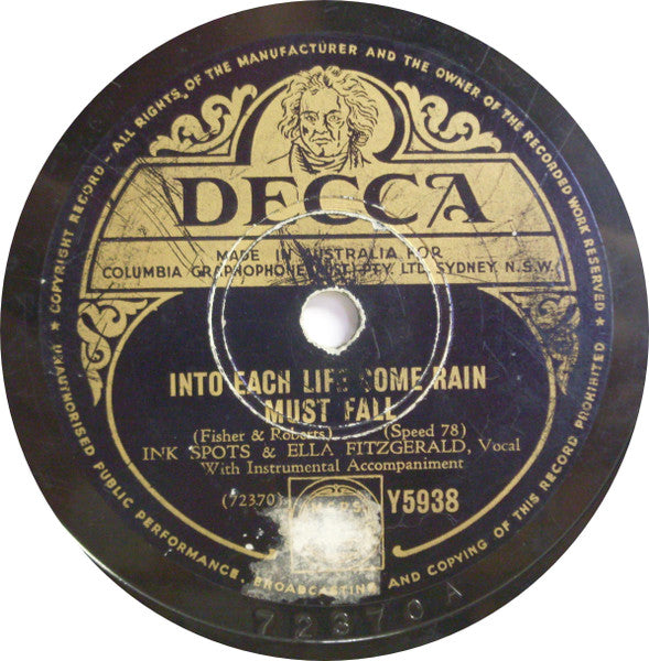 Ink Spots* And Ella Fitzgerald : I'm Making Believe / Into Each Life Some Rain Must Fall (Shellac, 10")