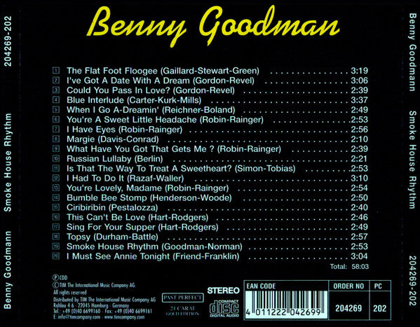 Benny Goodman : Smoke House Rhythm (CD, Comp)