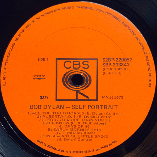 Bob Dylan : Self Portrait (2xLP, Album)