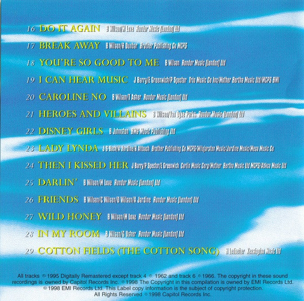 The Beach Boys : Greatest Hits (CD, Comp, Mono)