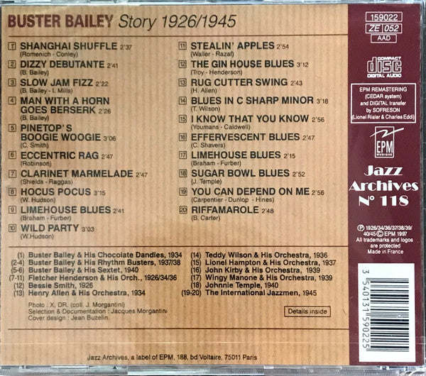 Buster Bailey : Story 1926/1945 (CD, Comp, RM)