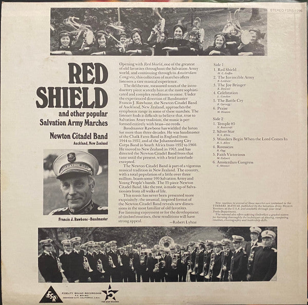 Newton Citadel Band : Red Shield and other popular Salvation Army Marches (LP)
