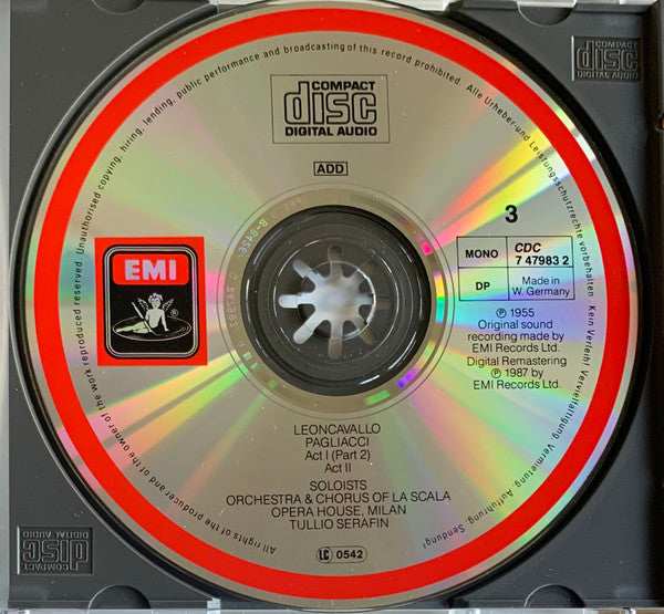 Mascagni* / Leoncavallo* - Callas*, Orchestra Del Teatro Alla Scala, Coro Del Teatro Alla Scala : Cavalleria Rusticana / Pagliacci (3xCD, Mono, RE, RM)