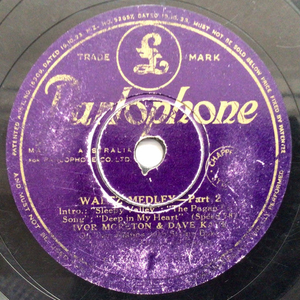 Ivor Moreton And Dave Kaye : Waltz Medley (Shellac, 10")