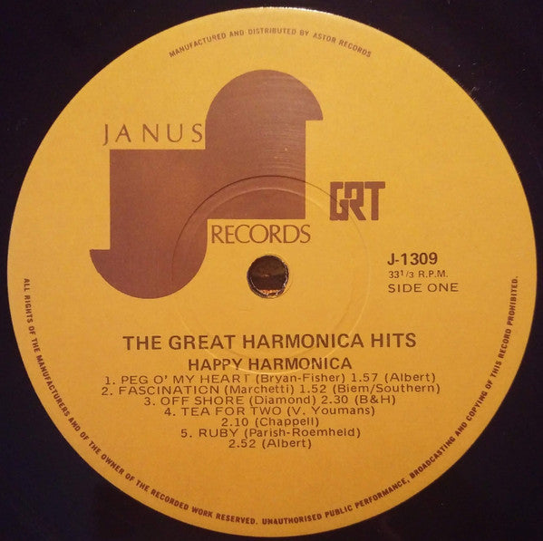 Happy Harmonica : The Great Harmonica Hits! (LP, Album)
