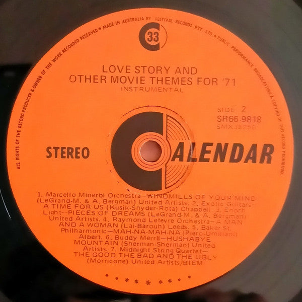 Various : Love Story & Other Movie Themes For 1971 (LP, Comp)